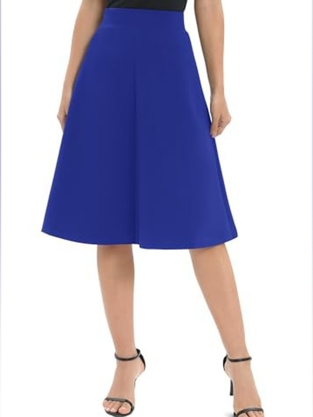 Women’s A-Line Midi Skirt in Royal Blue Size Small
